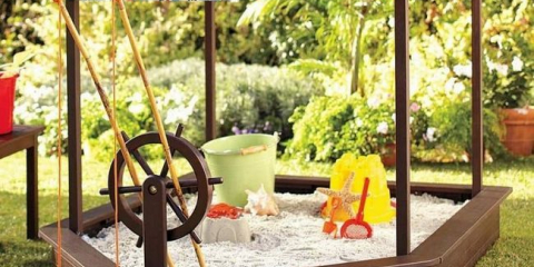 Jak vyrobit dětské pískoviště vlastníma rukama: kresby, fotografie